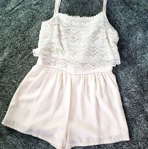 Ivory/Cream Shorts Romper, Bridal/Bachelorette